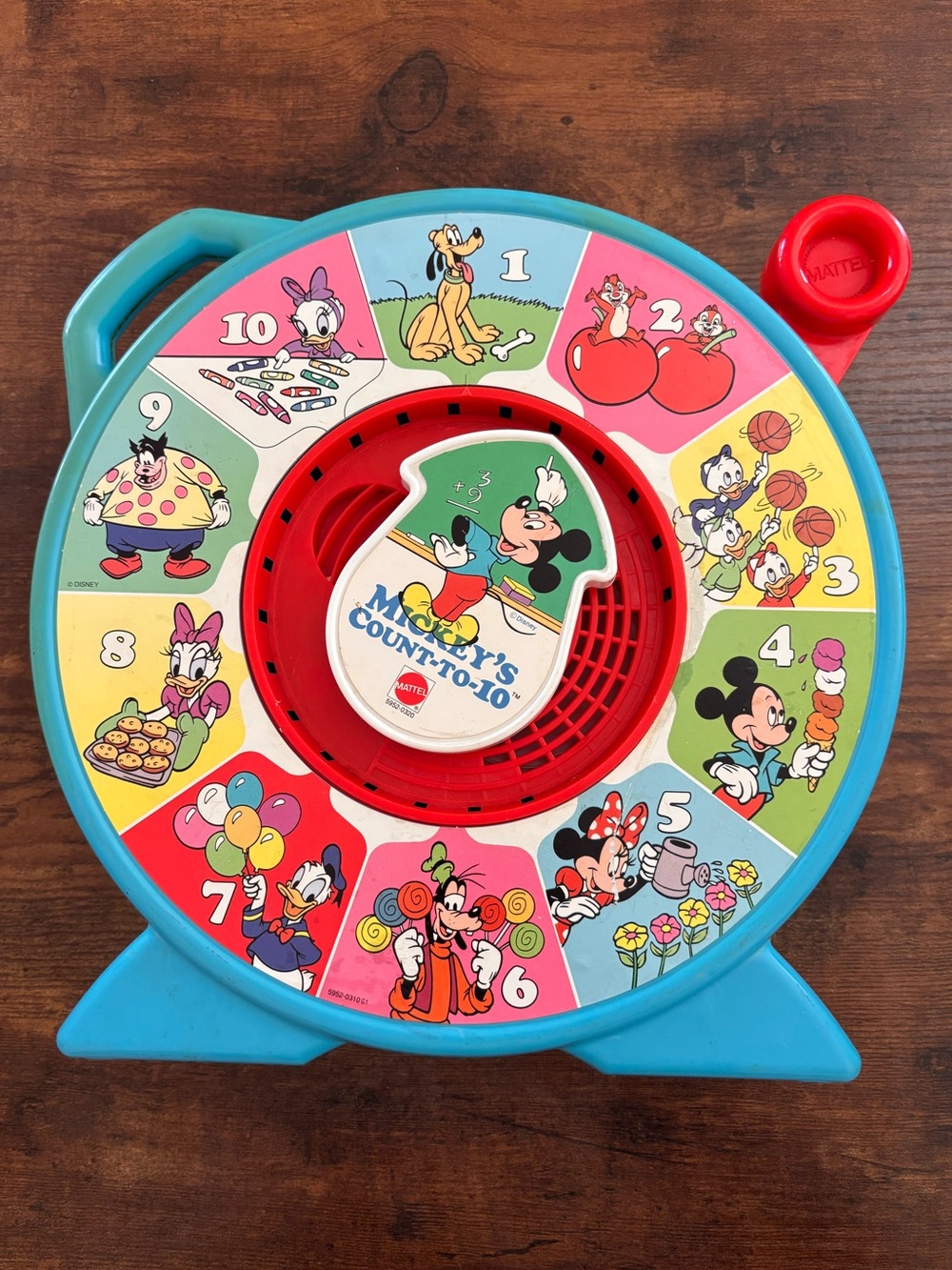 Vintage Mattel Disney Mickey Count-To-10 Toy (1989) - Picture 1 of 3